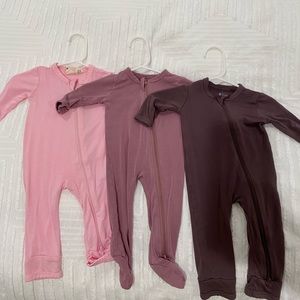 Kyte baby newborn zippered onesie set of three.